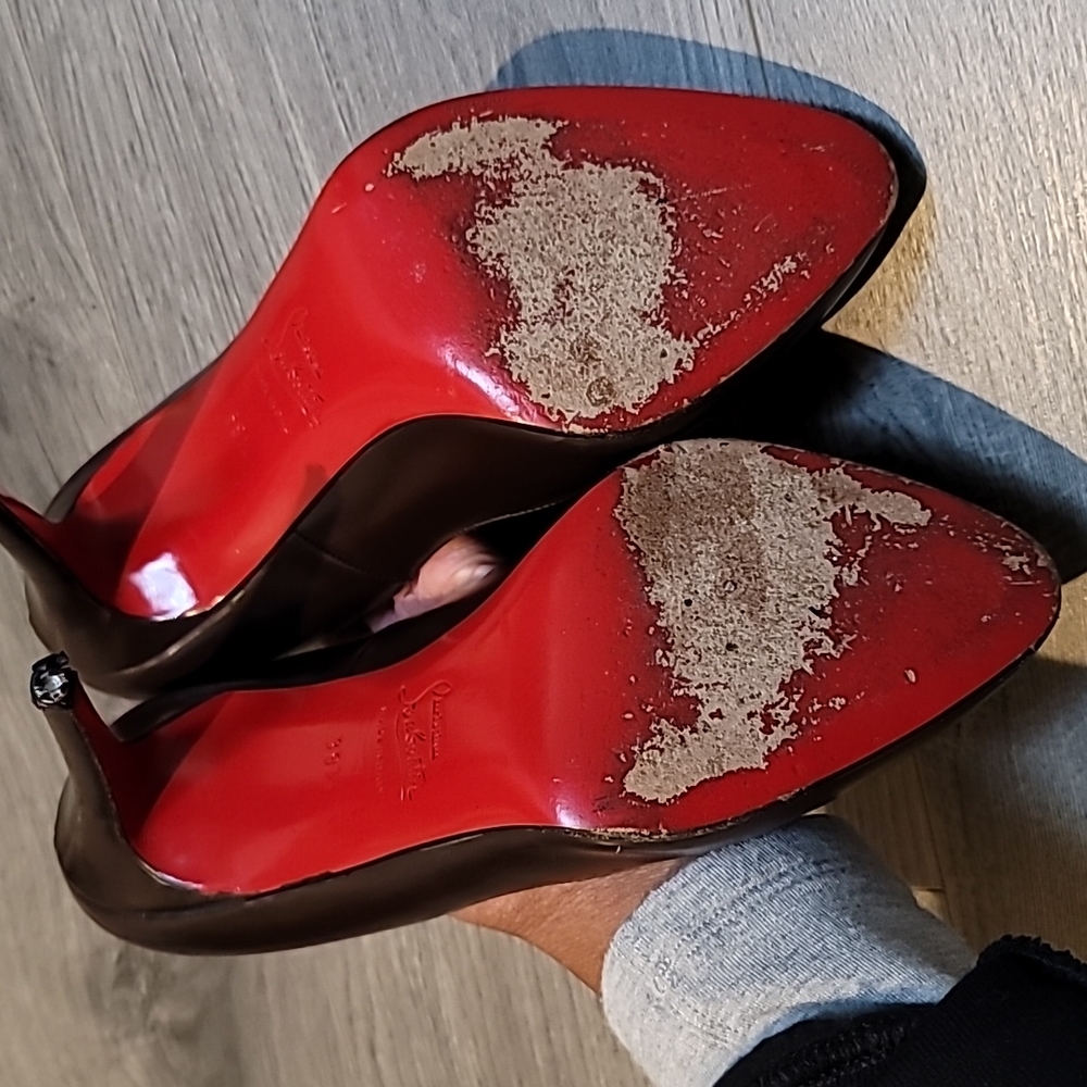 Brown Red bottom pumps - Picture 5 of 8
